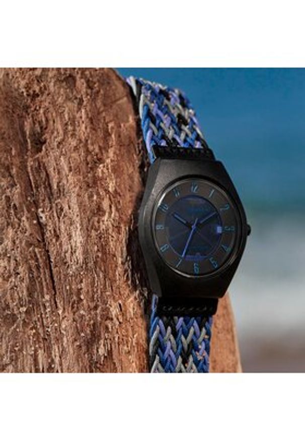 Skagen Zegarek SKW6871 Granatowy. Kolor: niebieski. Materiał: materiał