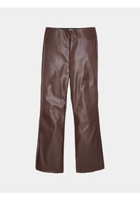 Tom Tailor Spodnie z imitacji skóry 1039607 Brązowy Regular Fit. Kolor: brązowy. Materiał: skóra #5