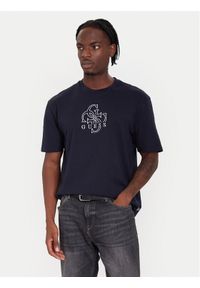 Guess T-Shirt M5BI76 I3Z14 Niebieski Relaxed Fit. Kolor: niebieski. Materiał: bawełna