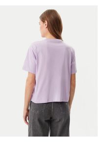 Guess Jeans T-Shirt W4YI73 K8HM0 Fioletowy Boxy Fit. Kolor: fioletowy. Materiał: bawełna