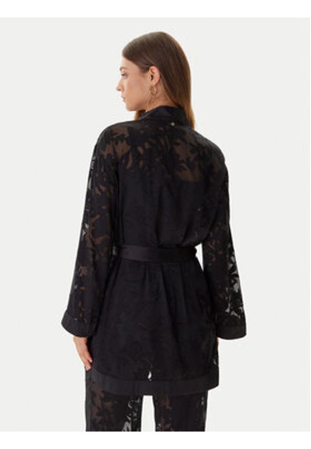Guess Szlafrok O5BX11 W4700 Czarny. Kolor: czarny. Materiał: wiskoza