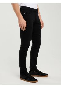 Big-Star - Jeansy męskie skinny czarne Jeffray 915. Kolor: czarny. Wzór: gładki
