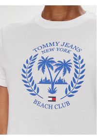 Tommy Jeans T-Shirt Prep Luxe DW0DW17835 Biały Regular Fit. Kolor: biały. Materiał: bawełna