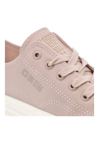 Big-Star - Różowe Trampki Big Star Sportowe Obuwie Damskie. Okazja: na co dzień. Zapięcie: bez zapięcia. Kolor: różowy. Materiał: guma, jeans, materiał. Sezon: lato. Styl: sportowy #6