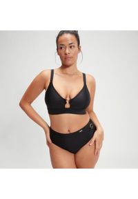 Góra od kostiumu kąpielowego damskiego Speedo Tri Bikini Top. Kolor: czarny