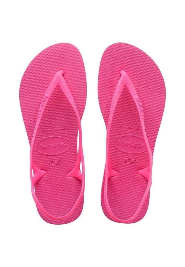 Havaianas - Sandały. Kolor: różowy. Materiał: materiał, guma. Wzór: gładki