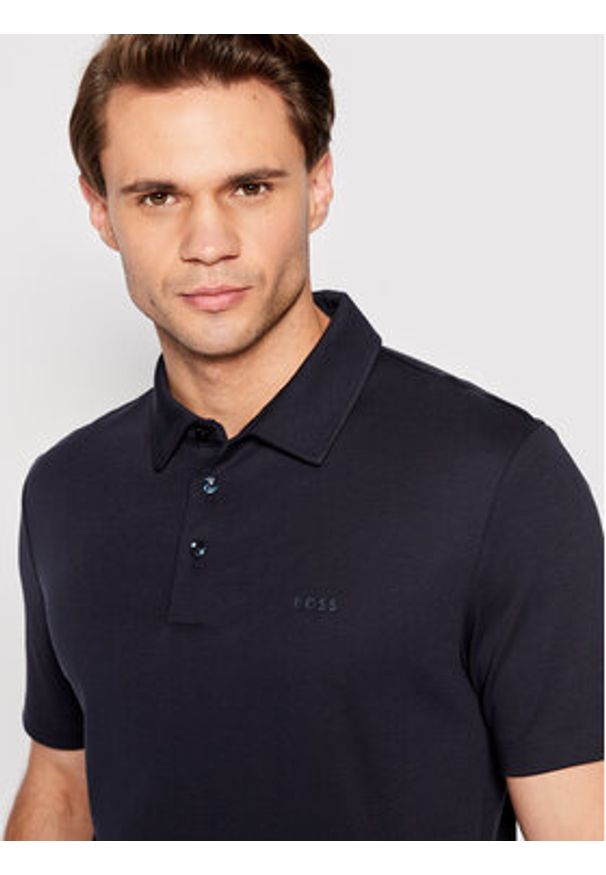BOSS - Boss Polo Palosh 30 50471335 Granatowy Slim Fit. Typ kołnierza: polo. Kolor: niebieski. Materiał: bawełna