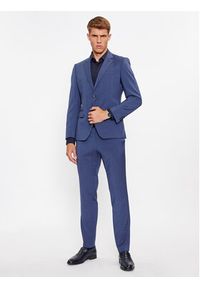 BOSS - Boss Koszula P-Hank-S-Kent-C1-222 50503554 Granatowy Slim Fit. Typ kołnierza: kołnierzyk klasyczny. Kolor: niebieski. Materiał: syntetyk