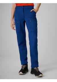 4f - 4F Spodnie trekkingowe softshell membrana 8000 damskie - granatowe S. Kolor: niebieski. Materiał: softshell. Sezon: lato. Sport: turystyka piesza #2