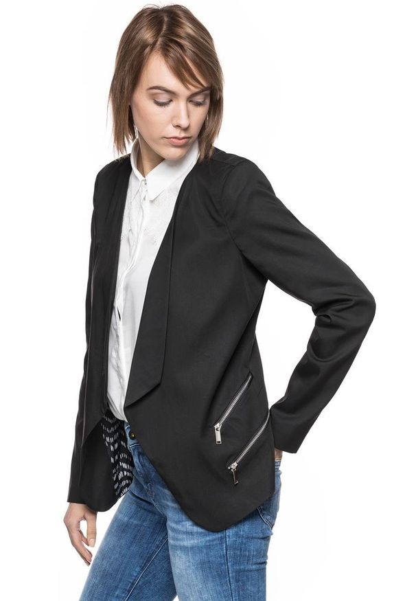 Tom Tailor - DAMSKA MARYNARKA TOM TAILOR MODERN BLAZER WITH OPEN FRONT 3922039.00.75 COL. 2999. Materiał: lyocell, materiał, włókno, bawełna. Styl: elegancki, klasyczny
