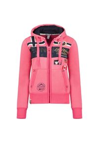 Bluza sportowa damska Geographical Norway Garadock. Kolor: różowy. Materiał: poliester, bawełna