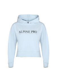 ALPINE PRO - Damski Hoodie Alpine Pro Jefewa 2XL - Ciepły i Oddychający. Typ kołnierza: kaptur. Kolor: fioletowy. Materiał: dzianina. Wzór: nadruk. Sezon: zima. Sport: narciarstwo