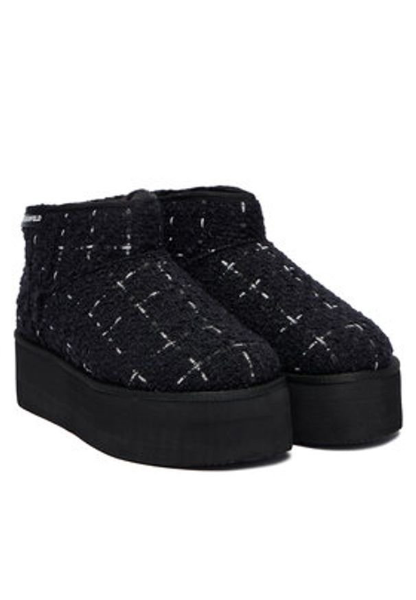 Karl Lagerfeld - KARL LAGERFELD Śniegowce Thermo KL48523A Czarny. Kolor: czarny. Materiał: materiał