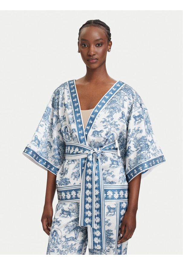 Fracomina Bluzka FS26SJ3008W459K5 Niebieski Regular Fit. Kolor: niebieski. Materiał: syntetyk