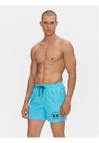 La Martina Szorty kąpielowe Clint MAM001 PL115 Błękitny Regular Fit. Kolor: niebieski. Materiał: syntetyk