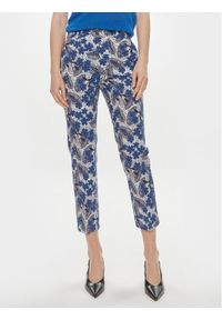 Weekend Max Mara Spodnie materiałowe Ravello 2415131102 Granatowy Slim Fit. Kolor: niebieski. Materiał: bawełna