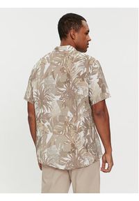 Guess Koszula M4GH76 WD4Z2 Beżowy Slim Fit. Kolor: beżowy. Materiał: wiskoza