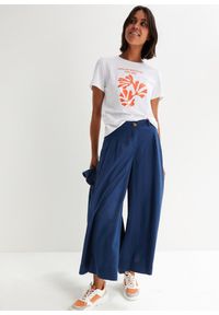 bonprix - T-shirt z nadrukiem. Kolor: biały. Wzór: nadruk