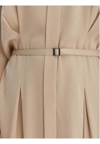 BOSS Sukienka koszulowa Dolala 50552373 Beżowy Relaxed Fit. Kolor: beżowy. Materiał: wiskoza. Typ sukienki: koszulowe #5