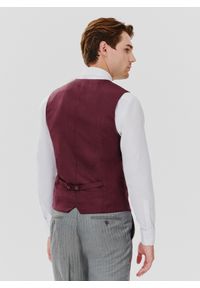 Pako Lorente - PAKO LORENTE – Gładka jednorzędowa kamizelka męska. Materiał: poliester, elastan, wiskoza. Wzór: gładki #10