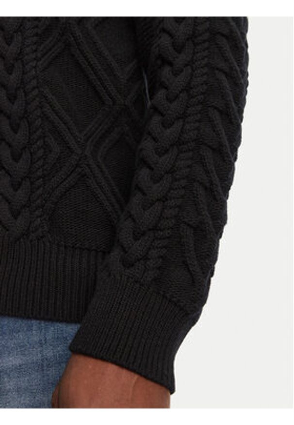 DOLCE & GABBANA - Dolce&Gabbana Sweter GXX02T JCVYE Czarny Regular Fit. Kolor: czarny. Materiał: wełna