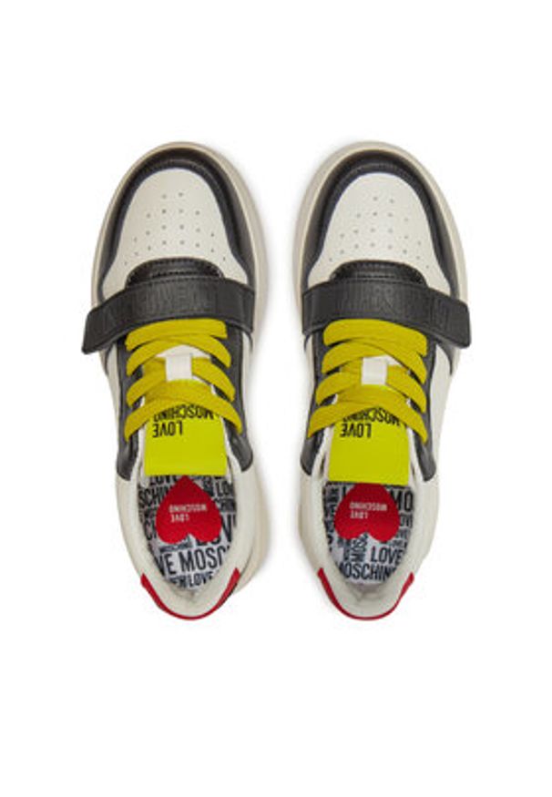 Love Moschino - LOVE MOSCHINO Sneakersy JA15395G1IIAB10A Écru. Materiał: skóra