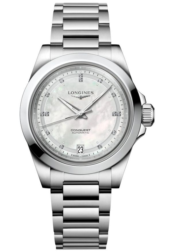 Zegarek Damski LONGINES Conquest L3.430.4.87.6. Materiał: koronka. Styl: klasyczny