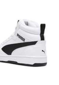 Puma - Młodzieżowe sneakersy Rebound V6 Mid PUMA White Black. Kolor: biały, czarny, wielokolorowy. Sport: koszykówka