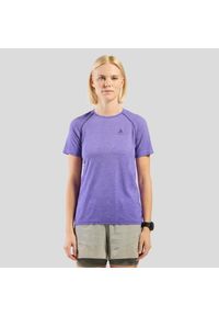 Koszulka damska Odlo ESSENTIAL SEAMLESS T-shirt crew neck l/s. Kolor: fioletowy. Sport: bieganie