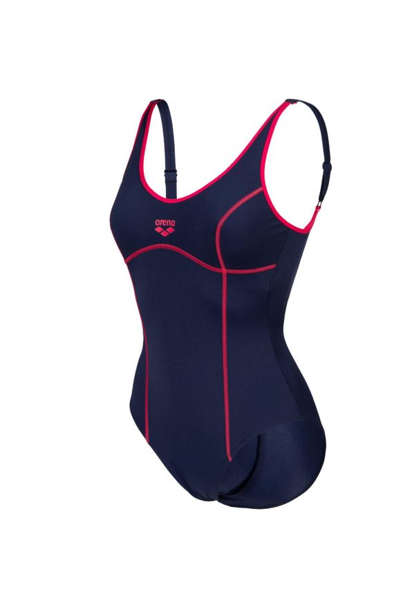 Damski kostium kąpielowy 1-częściowy Arena Tania Clip. Kolor: wielokolorowy, niebieski, różowy. Materiał: tkanina