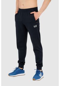 EA7 Emporio Armani - EA7 Dres męski z bluzą z kapturem, Rozmiar S. Kolor: niebieski. Materiał: dresówka #7