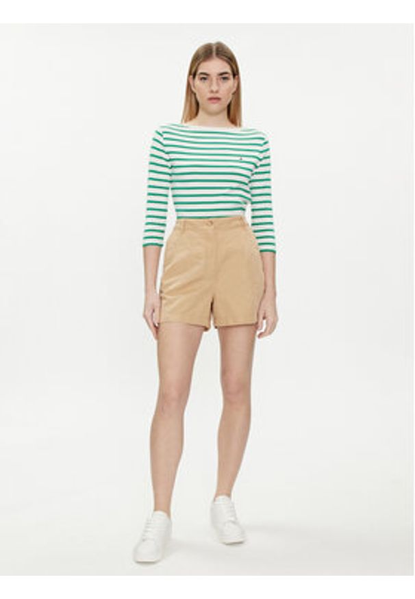 TOMMY HILFIGER - Tommy Hilfiger Bluzka New Cody WW0WW40589 Zielony Slim Fit. Kolor: zielony. Materiał: bawełna