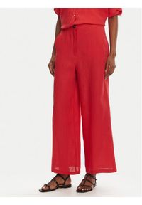 Marella Kuloty Silvana 2515131022 Czerwony Regular Fit. Kolor: czerwony. Materiał: len