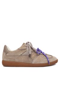 Nokwol Sneakersy August Beżowy. Kolor: beżowy. Materiał: skóra, zamsz