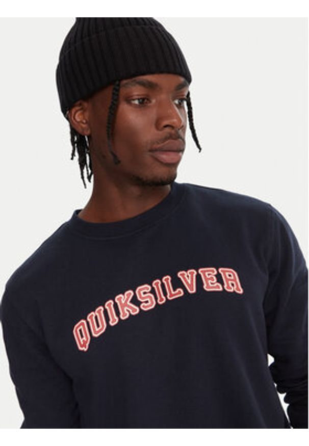 Quiksilver Bluza Graphic EQYFT05132 Granatowy Regular Fit. Kolor: niebieski. Materiał: syntetyk