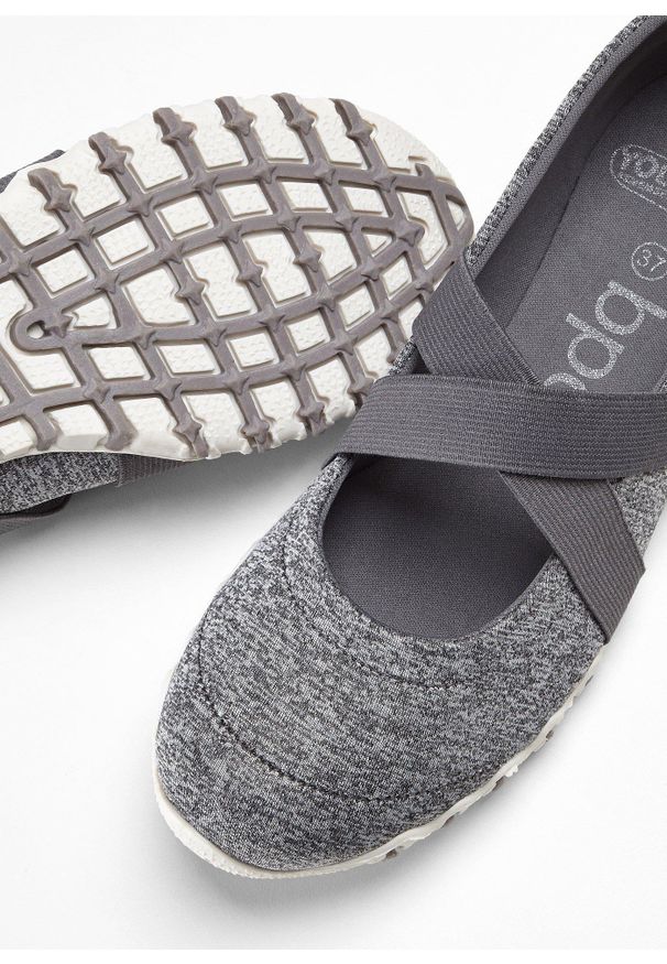 bonprix - Baleriny na co dzień. Okazja: na co dzień. Zapięcie: pasek. Kolor: szary