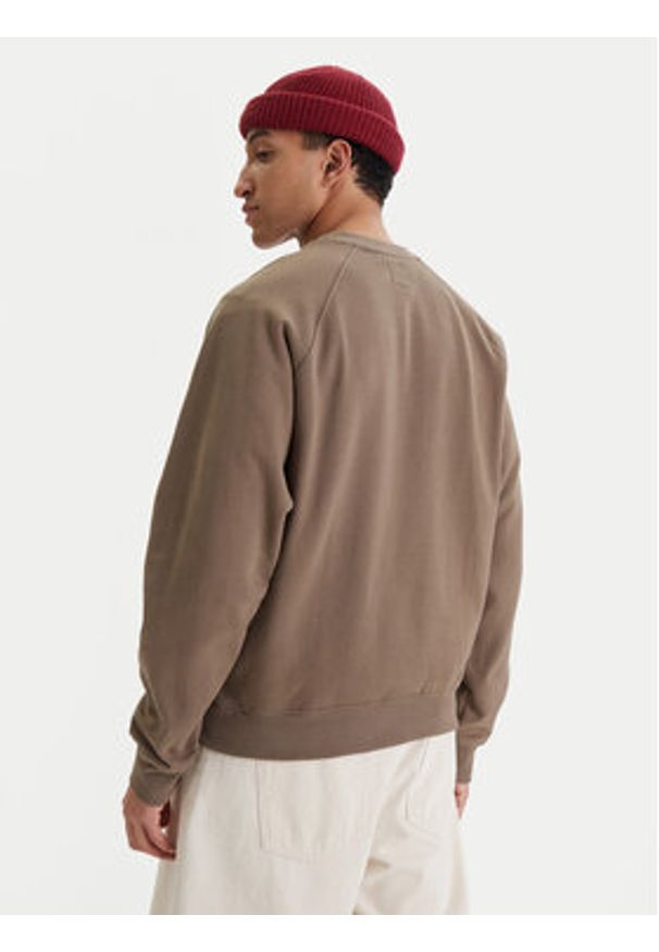 RVCA Bluza Dayshift Crew II 23A463510 Brązowy Relaxed Fit. Kolor: brązowy. Materiał: bawełna