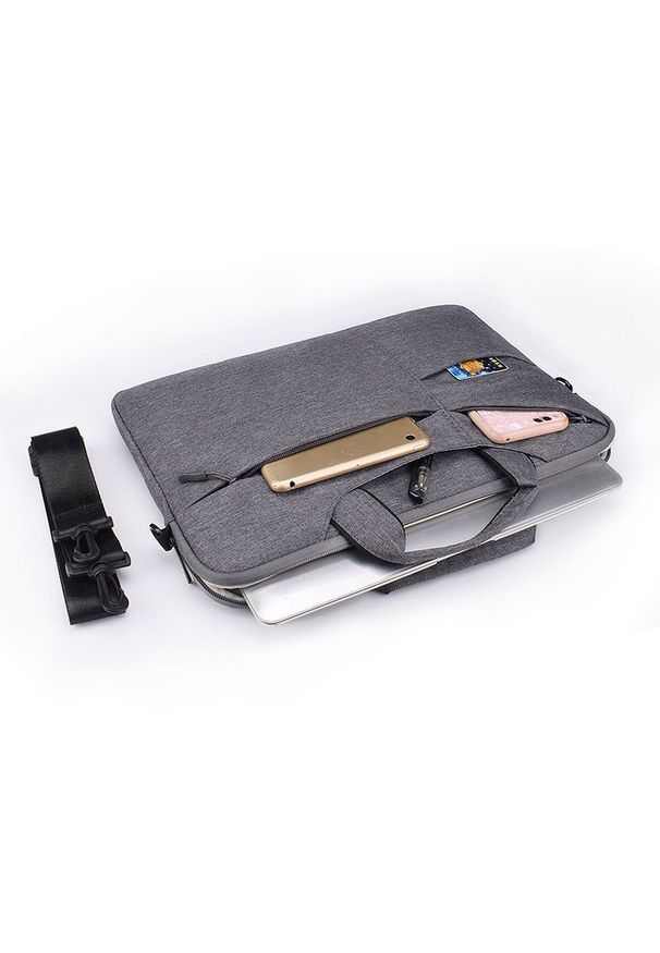 TECH-PROTECT - Torba Tech-Protect Pocketbag 15''-16'' dark grey. Materiał: materiał
