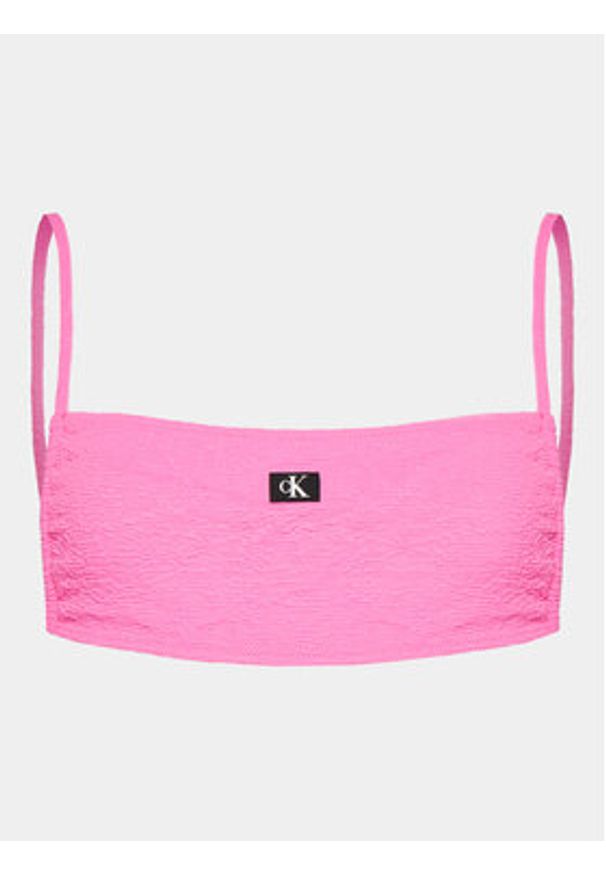 Calvin Klein Swimwear Góra od bikini KW0KW02395 Różowy. Kolor: różowy. Materiał: syntetyk