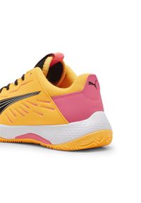 Puma - Młodzieżowe buty halowe Accelerate PUMA Sun Stream Sunset Glow Black Orange Pink. Kolor: pomarańczowy, żółty, różowy, czarny, wielokolorowy. Sport: siatkówka