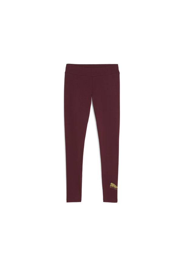 Puma - Damskie legginsy ESS METALLIC PUMA Ruby Shimmer Metallic Gold Red. Kolor: czerwony. Sport: fitness
