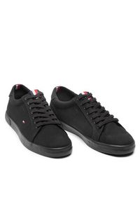 TOMMY HILFIGER - Tommy Hilfiger Tenisówki Harlow 1D FM0FM00596 Czarny. Kolor: czarny. Materiał: materiał #6