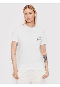 Tommy Jeans T-Shirt Signature DW0DW12940 Biały Relaxed Fit. Kolor: biały. Materiał: bawełna #1