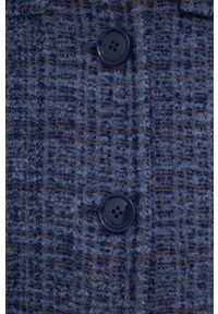 Sisley - Płaszcz z domieszką wełny. Okazja: na co dzień. Kolor: niebieski. Materiał: wełna. Styl: casual #4