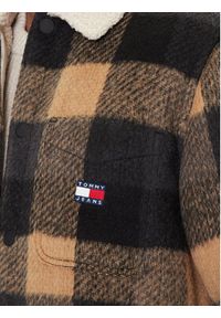 Tommy Jeans Kurtka przejściowa Check Teddy DM0DM22010 Beżowy Regular Fit. Kolor: beżowy. Materiał: syntetyk #5