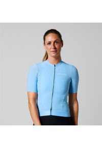 ACELERA - Damska koszulka kolarska Intermediate z krótkim rękawem. Kolor: niebieski. Materiał: materiał. Długość rękawa: krótki rękaw. Długość: krótkie. Wzór: gładki. Sport: kolarstwo #1