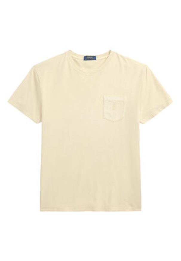 Polo Ralph Lauren T-Shirt 710969628007 Beżowy Custom Slim Fit. Typ kołnierza: polo. Kolor: beżowy. Materiał: bawełna