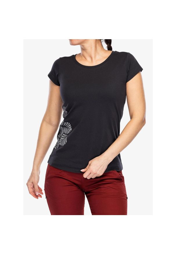 OCUN - Koszulka wspinaczkowa damska Ocun Classic T Leafs. Kolor: szary