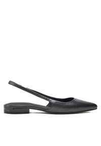 Calvin Klein Sandały Flat Slingback Pump Pearl HW0HW02120 Czarny. Kolor: czarny