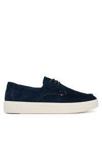 TOMMY HILFIGER - Tommy Hilfiger Półbuty Casual Suede Stitch Toe Hybrid FM0FM05707 Granatowy. Okazja: na co dzień. Kolor: niebieski. Materiał: skóra, zamsz. Styl: casual #1
